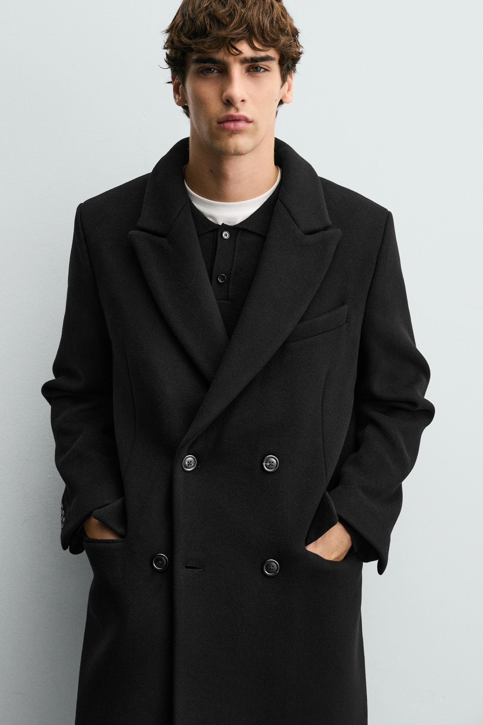 DOUBLE BREASTED MANTECO WOOL BLEND COAT ®